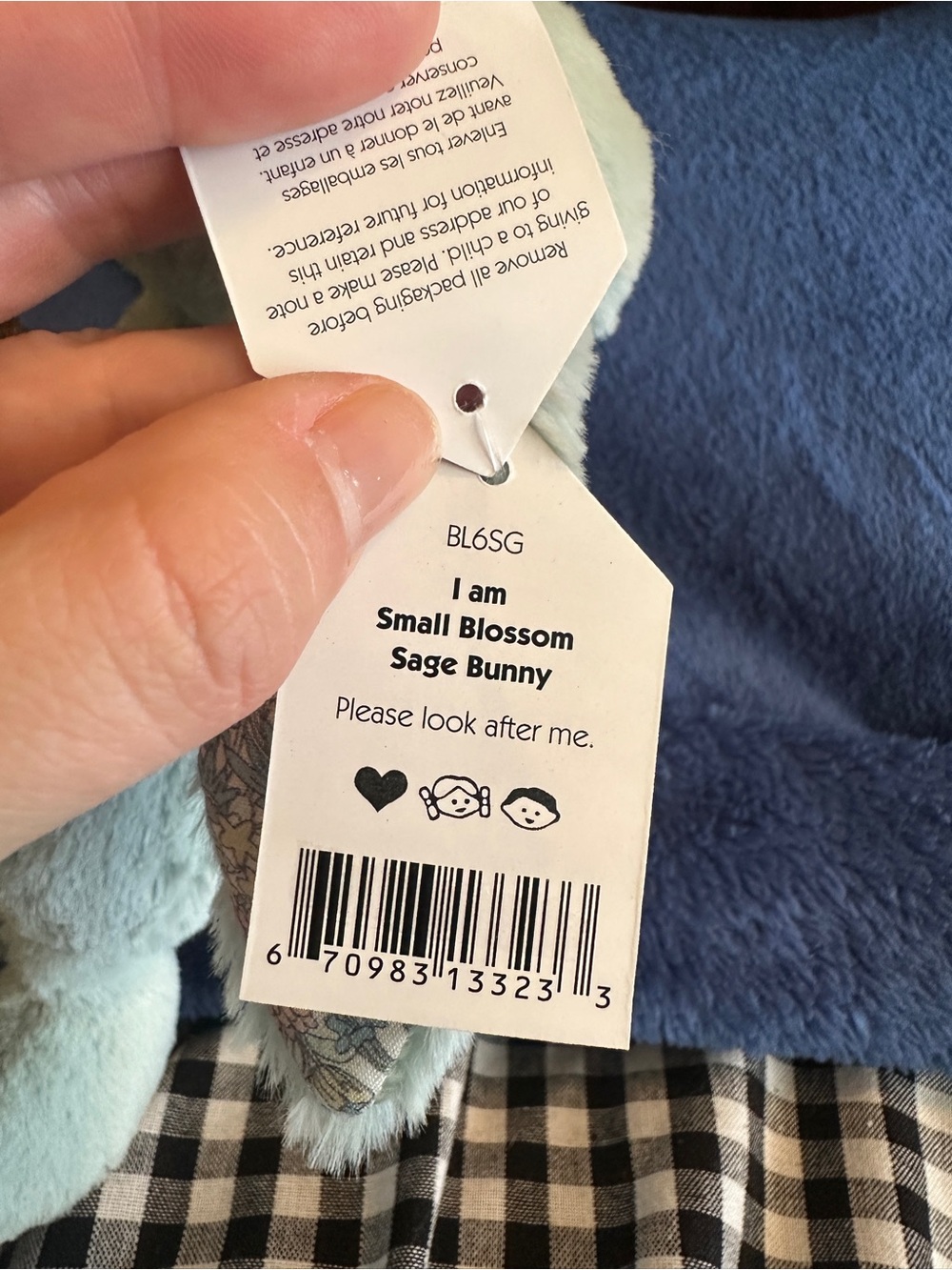 Jellycat Small Sage Blossom Bunny NWT - Picture 5 of 6